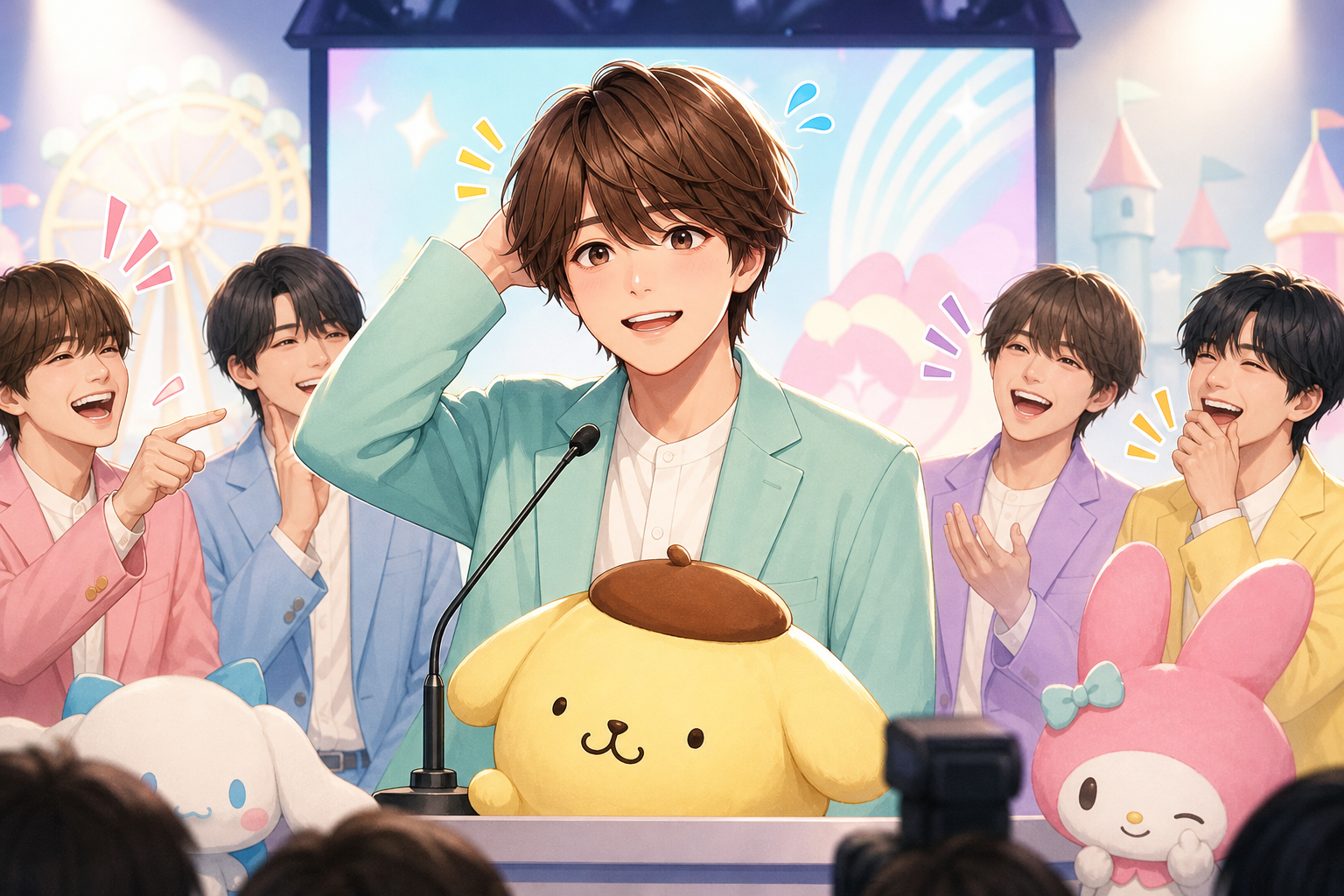 大橋和也のプリン自己紹介忘れ｜会見の流れ・メンバーのツッコミ・サンリオ新CM情報まとめ